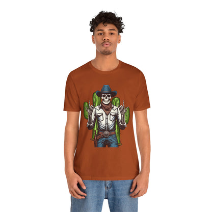 Skeleton Cowboy Howdy Shirt – Rock Hand Skull Western Rodeo Texas Tee