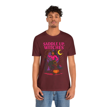 Saddle Up Witches Shirt – Black Cowgirl Western Halloween Tee