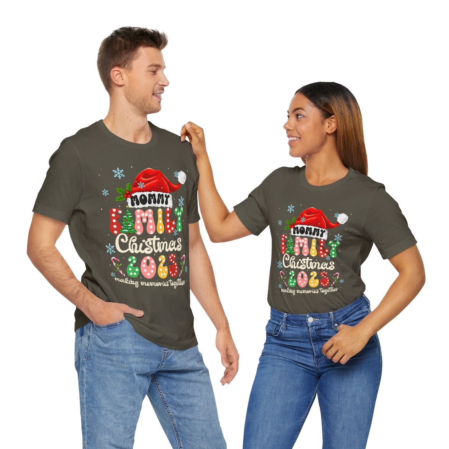 Mommy Family Christmas 2025 Shirt – Cute Matching Polka Dot Holiday Tee