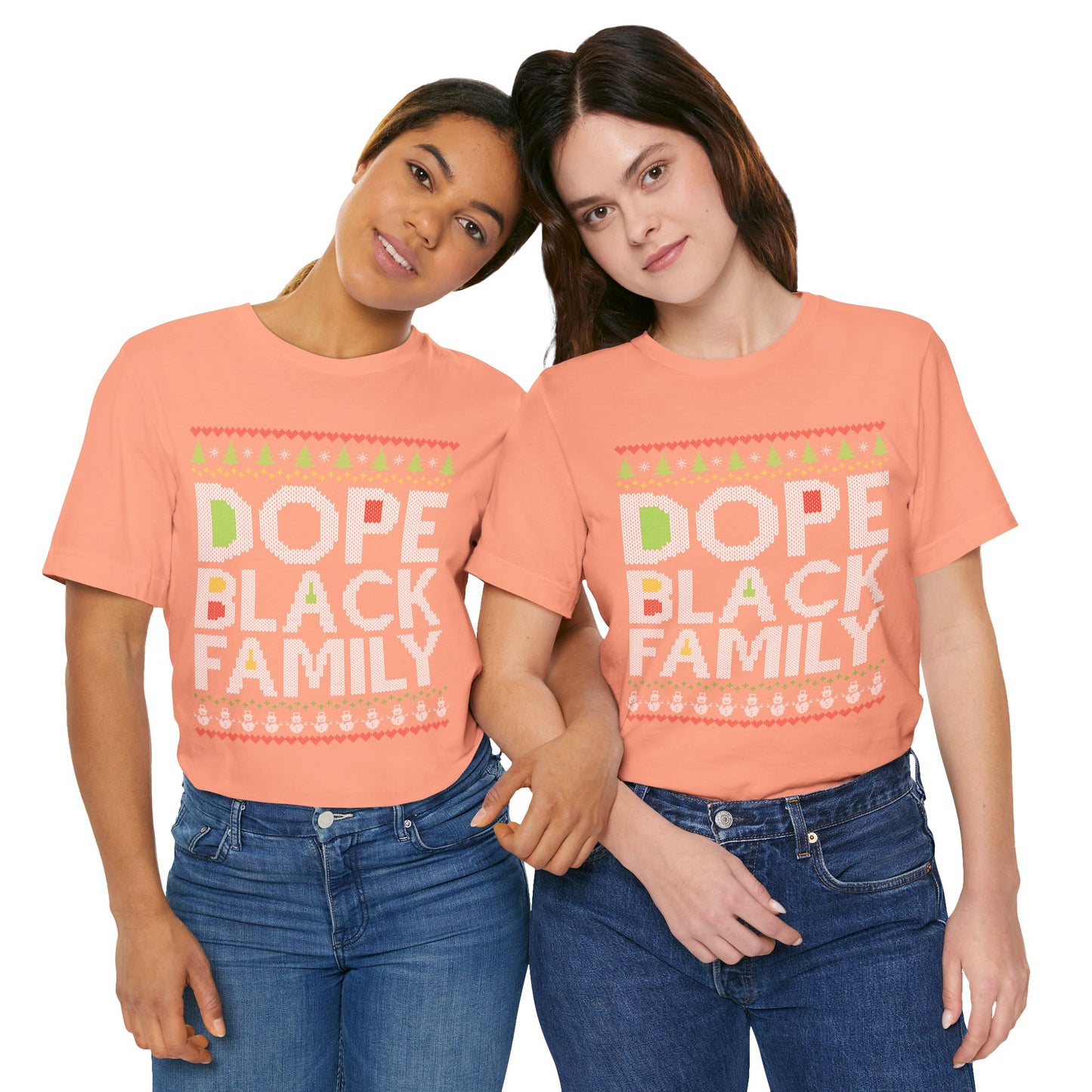 Dope Black Family Ugly Christmas Sweater – Afrocentric Holiday Shirt, Funny Matching Christmas Tee for Proud Black Families