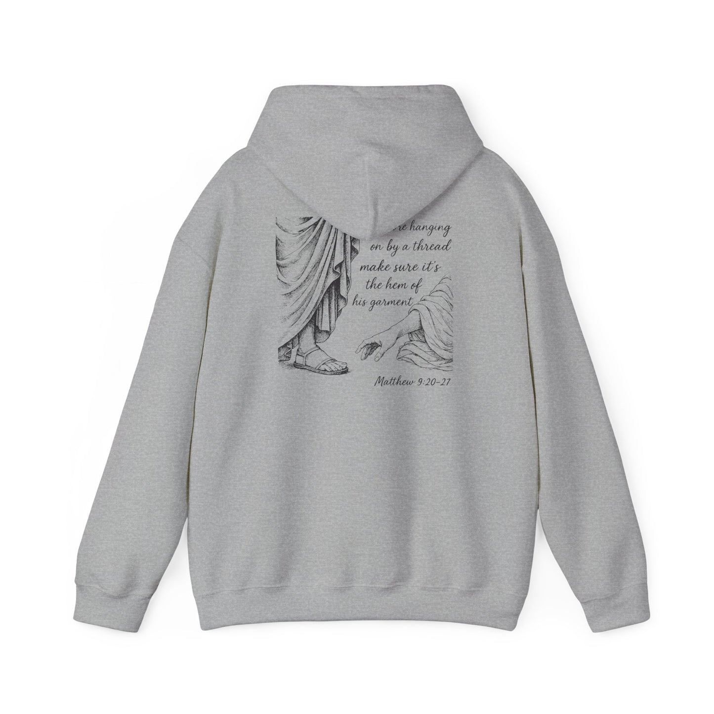 Hem of His Garment Hoodie – Matthew Bible Verse Christian Faith Pullover