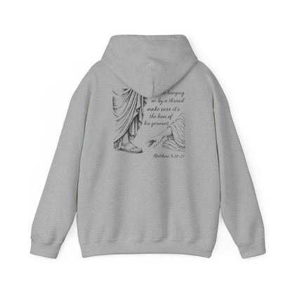 Hem of His Garment Hoodie – Matthew Bible Verse Christian Faith Pullover