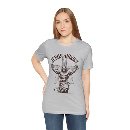 Jesus Christ Cross Faith Funny  Christian Workout Gym Retro T-Shirt