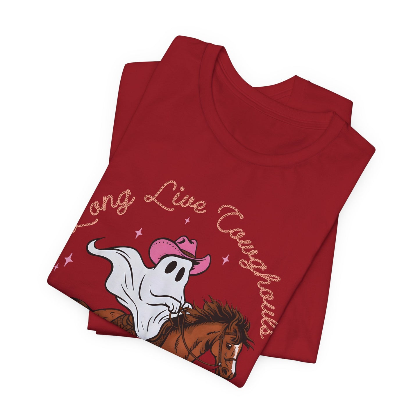 Long Live Cowghouls T-Shirt, Western Ghost Cowgirl Halloween Tee, Spooky Rodeo Shirt