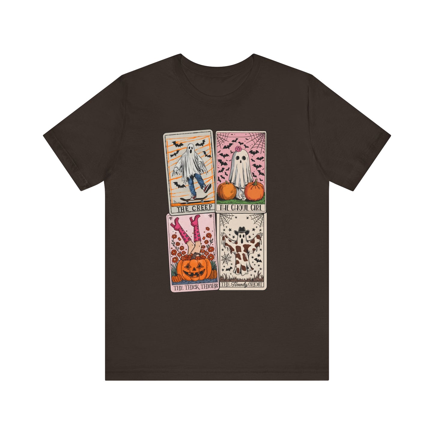 Halloween Tarot Card Ghost Shirt – The Creep, The Ghoul Girl, The Floaty Tee