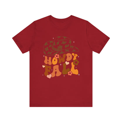 Retro Groovy Howdy Fall Shirt – Western Cowboy Pumpkin Thanksgiving Tee