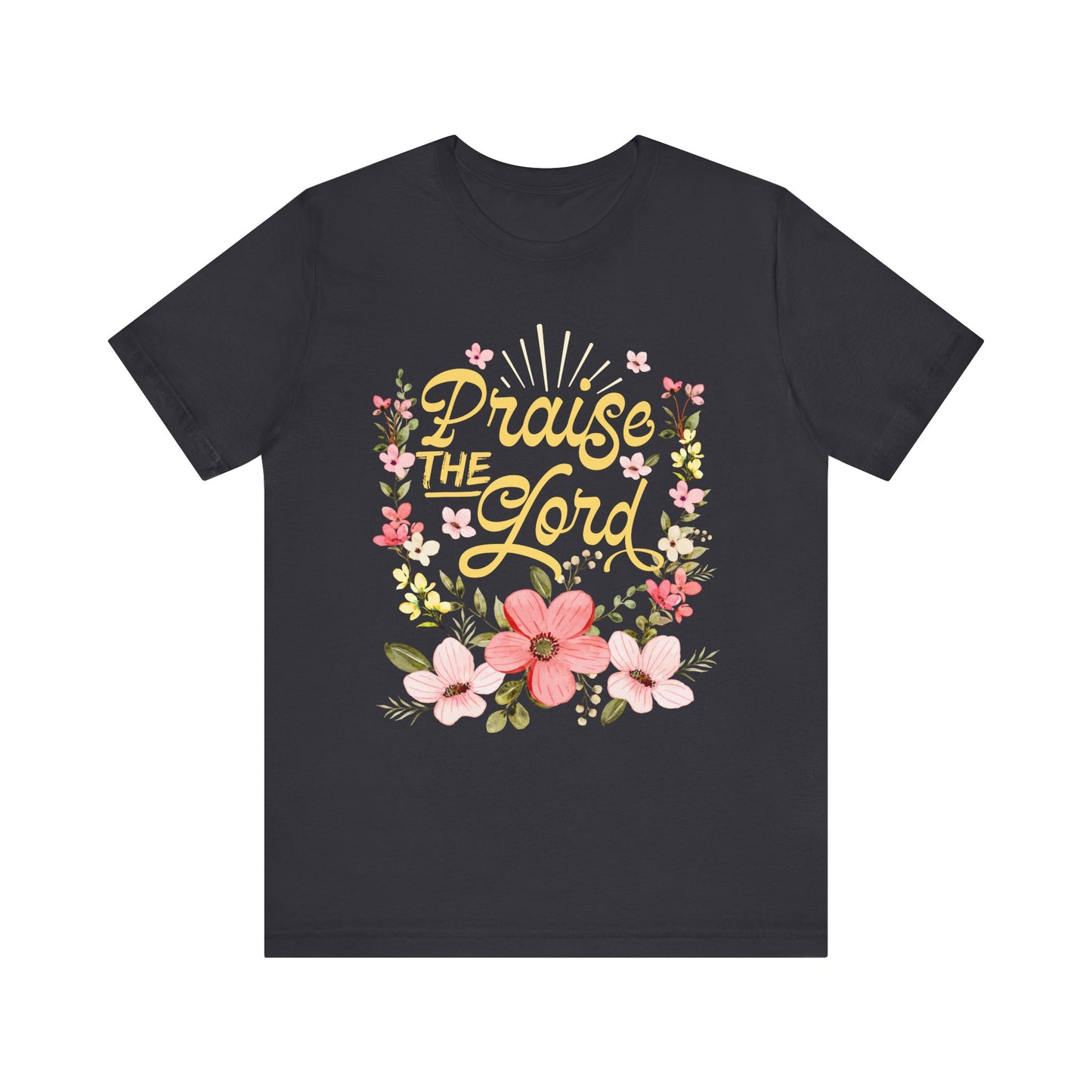Praise the Lord Shirt – Christian Worship Groovy Retro Daisy Floral Faith Tee