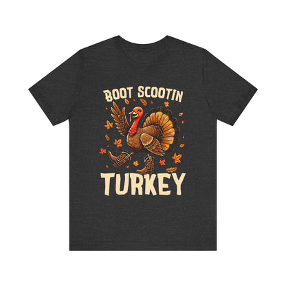 Boot Scootin’ Turkey Shirt – Funny Western Cowboy Thanksgiving Rodeo Tee