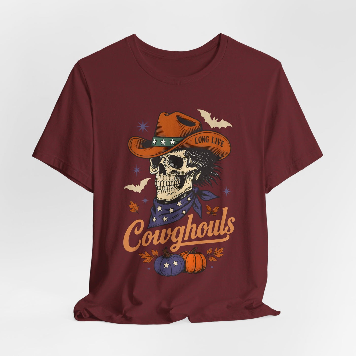 Cowghouls Shirt – Long Live Halloween Skeleton Cowboy Western Ghost Tee