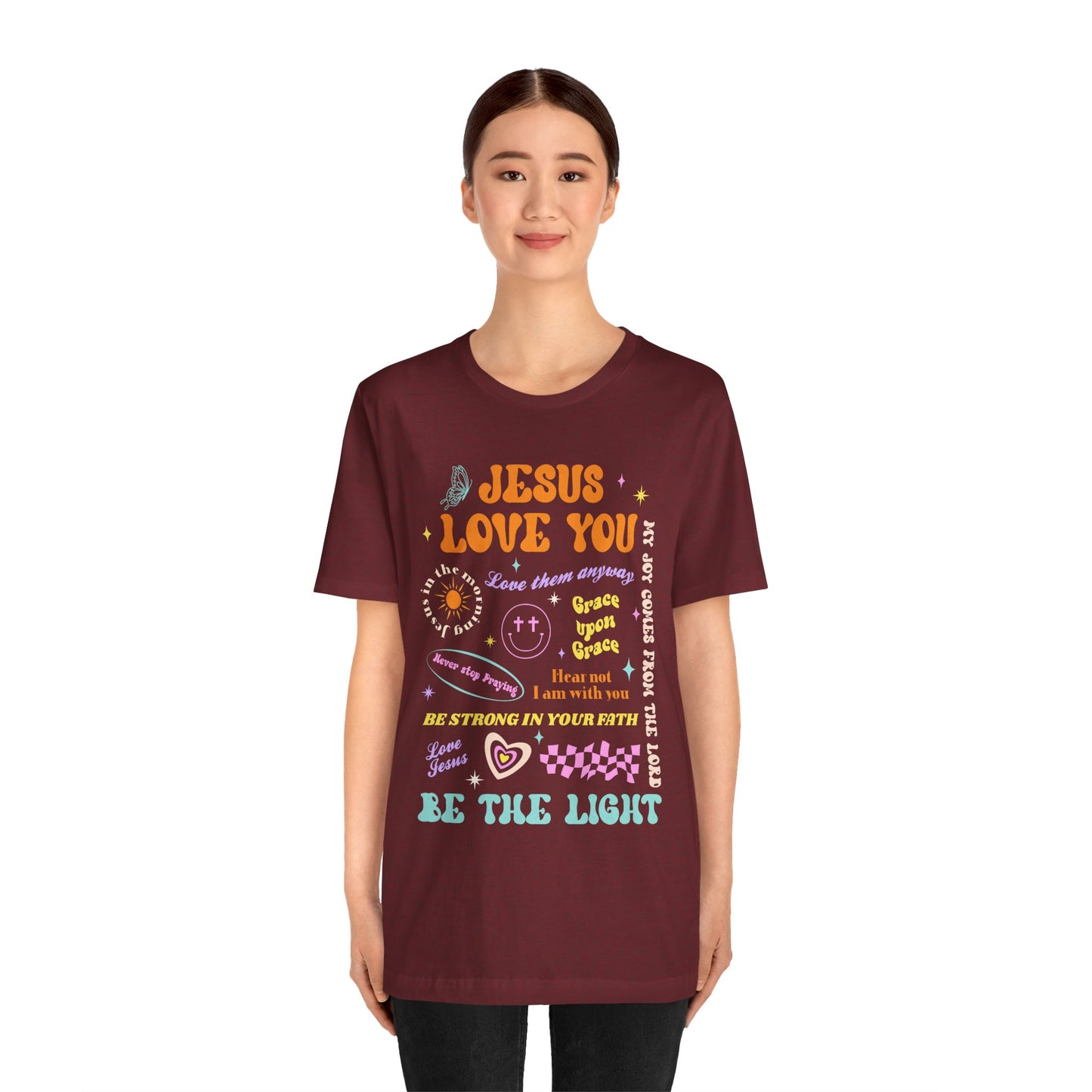 Jesus Loves You Shirt – Groovy Retro Christian Faith Encouragement Bible Tee