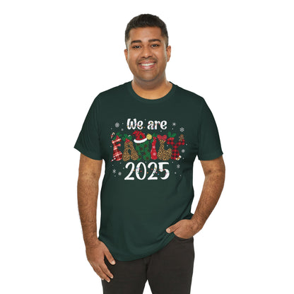 Retro Groovy We Are Family Christmas Shirt – Funky Reindeer Matching Holiday Tee