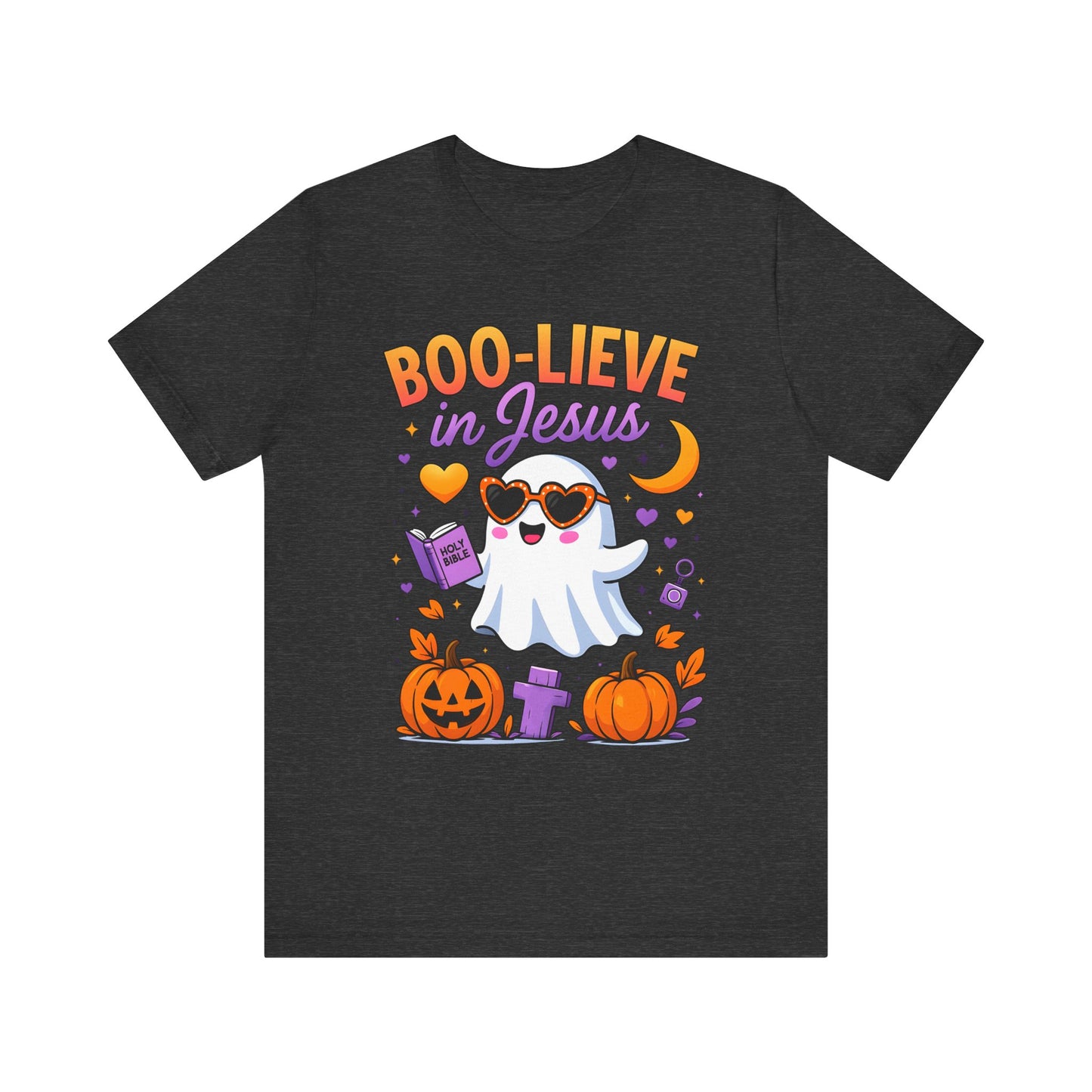 Boo-lieve in Jesus Shirt – Pastel Ghost Funny Christian Halloween Faith Tee
