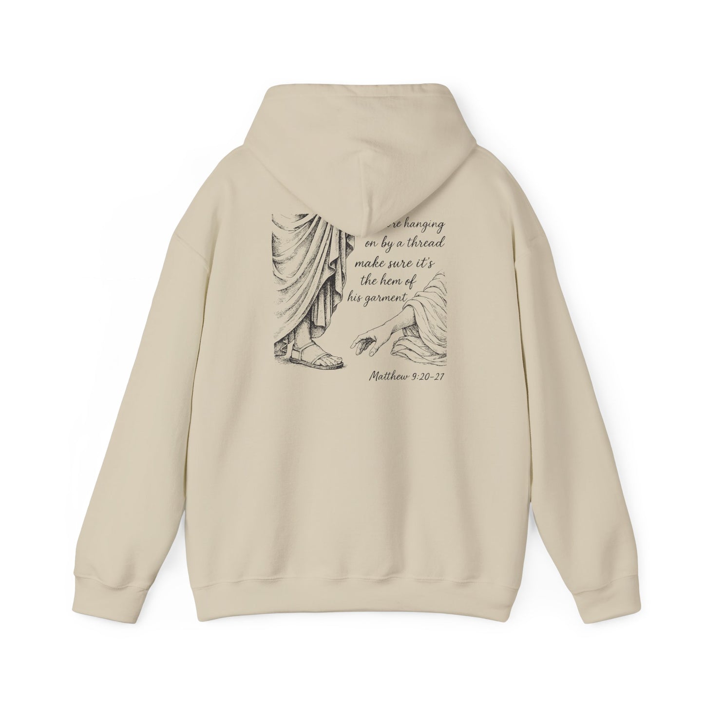 Hem of His Garment Hoodie – Matthew Bible Verse Christian Faith Pullover