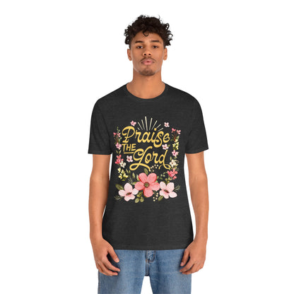 Praise the Lord Shirt – Christian Worship Groovy Retro Daisy Floral Faith Tee