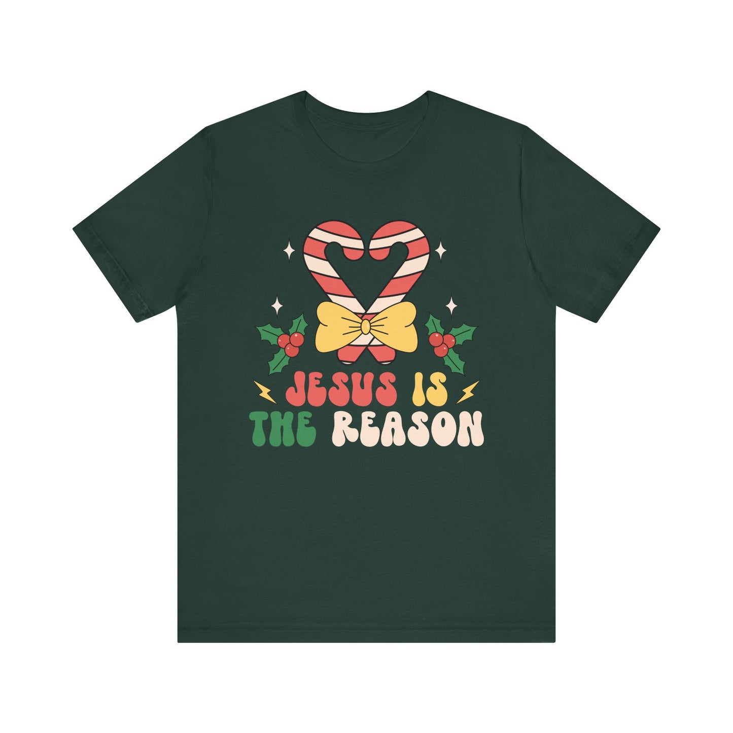 Candy Cane Jesus Shirt – Christian Christmas Pajama Tee, Holiday Faith Sleepwear