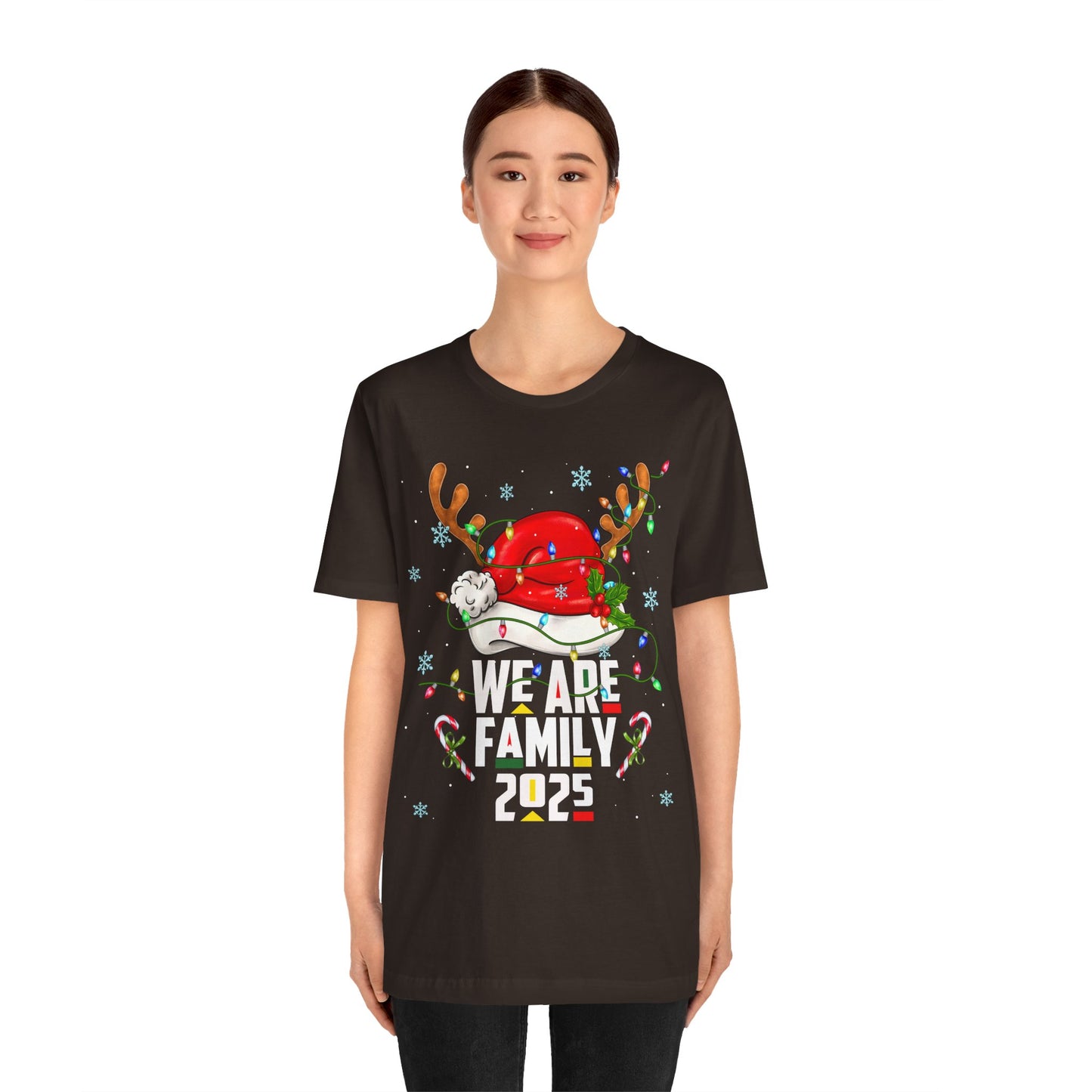 We Are Family 2025 Shirt – Afro Christmas Tree & Santa Matching Black Family Tee