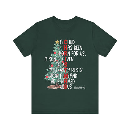 Christmas Jesus Mighty God Shirt – Isaiah 9:6 Christian Bible Verse Holiday Tee