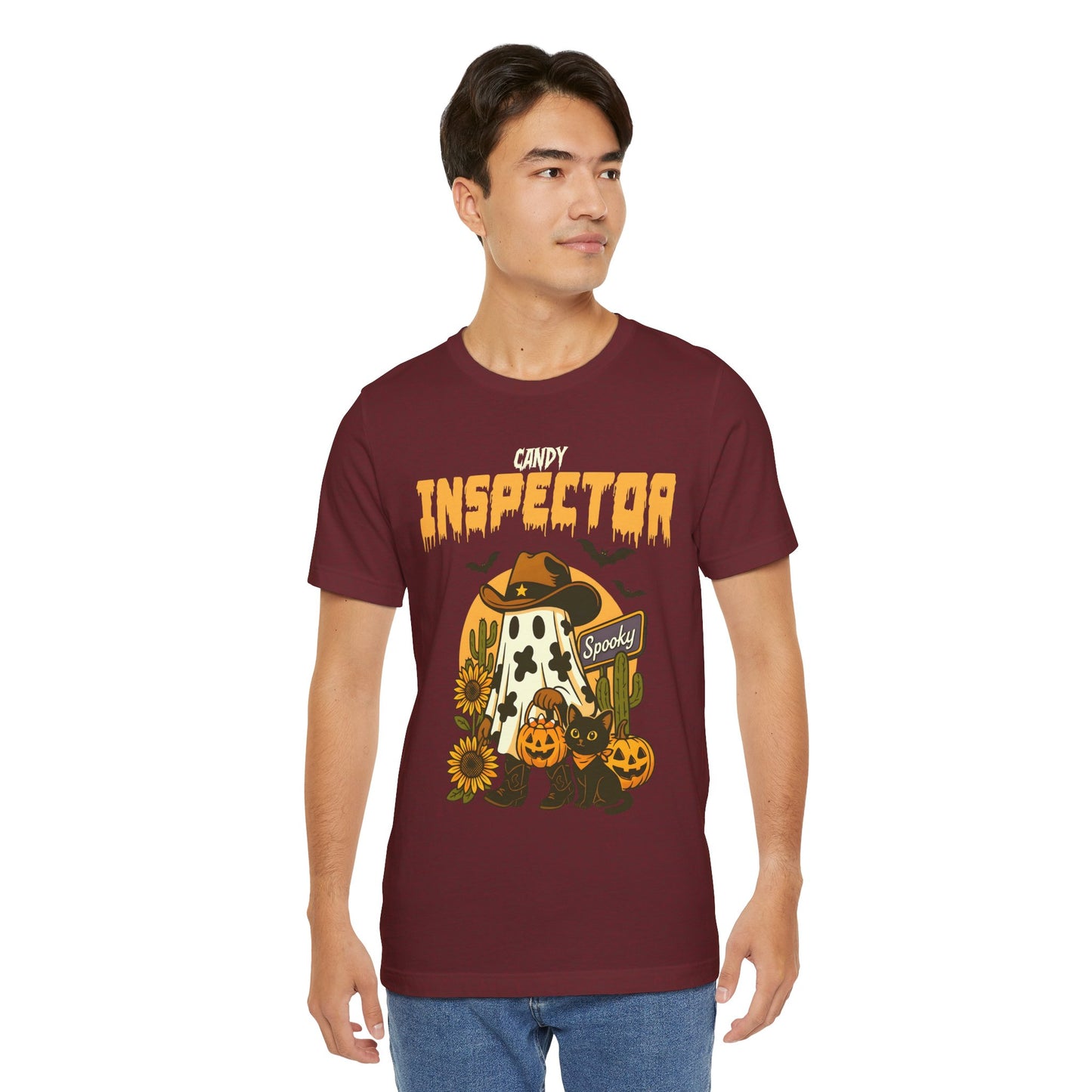 Candy Inspector Shirt – Western Ghost Cowboy Halloween Trick-or-Treat Tee