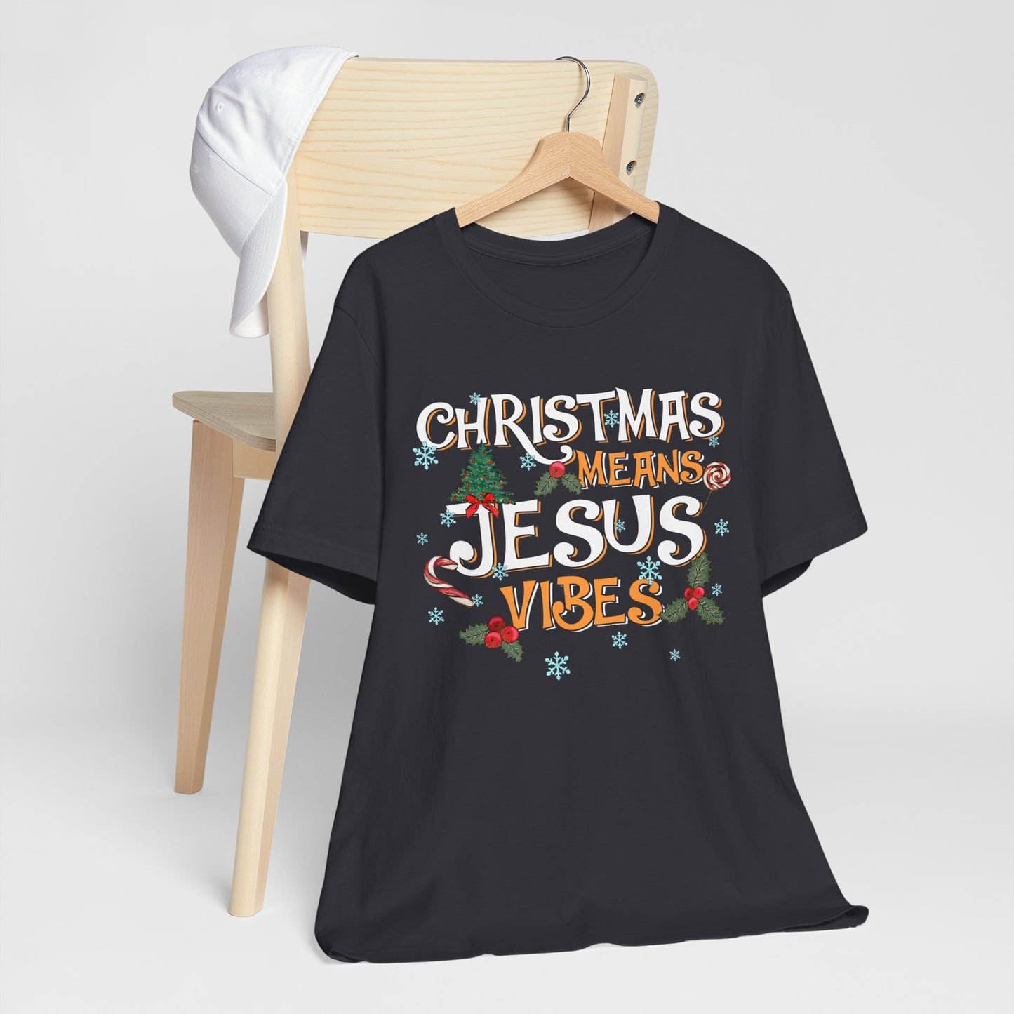 Christmas Means Jesus Vibes Shirt – Christian Faith Holiday Pajama Tee