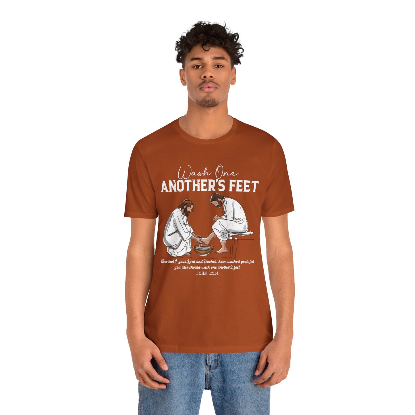 Wash One Another’s Feet Shirt – John 13:14 Christian Servant Heart Tee