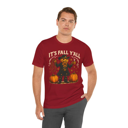 It’s Fall Y’all Shirt – Funny Pumpkin Cowboy Western Halloween Rodeo Tee