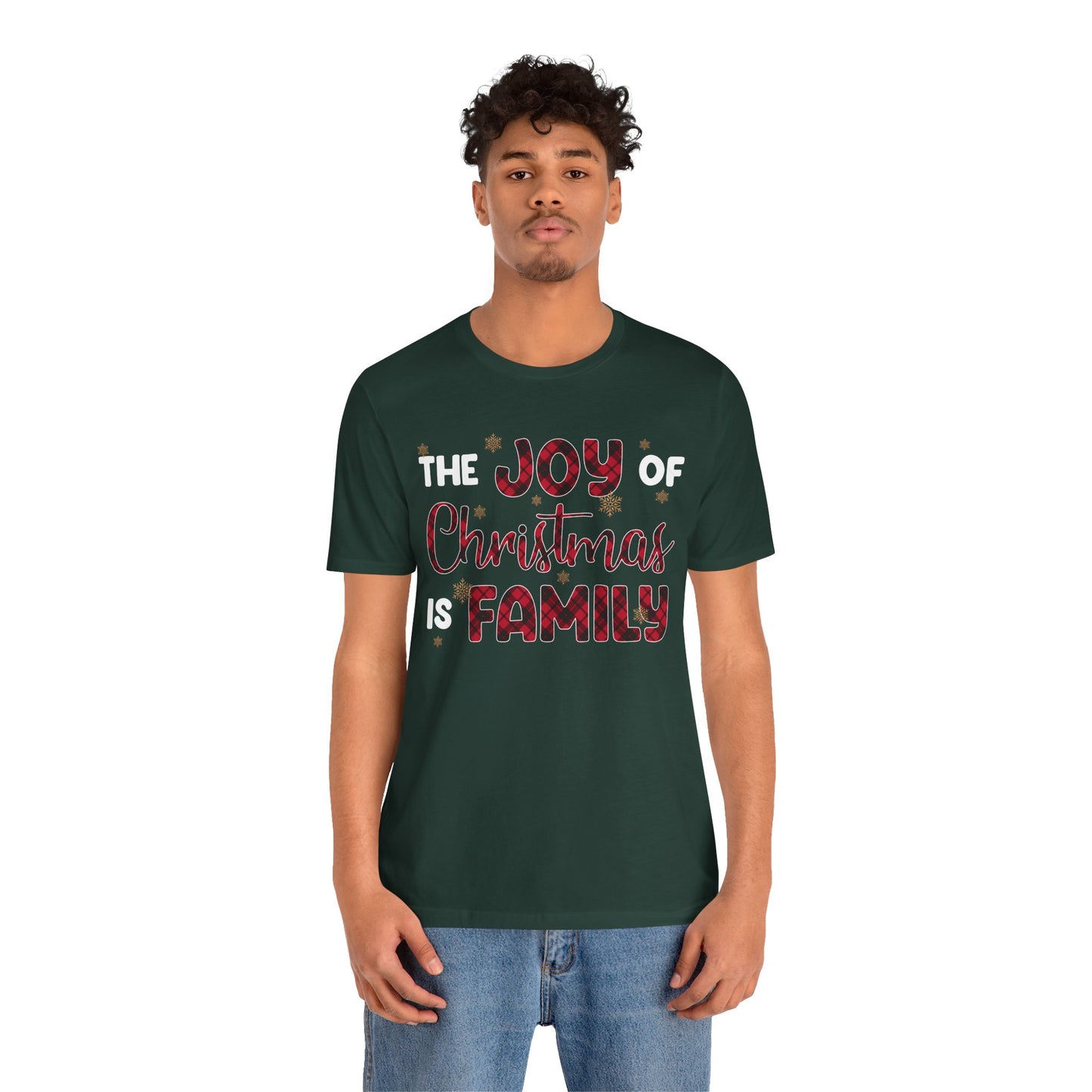 The Joy of Christmas is Family Shirt – Buffalo Plaid Matching Holiday Tee