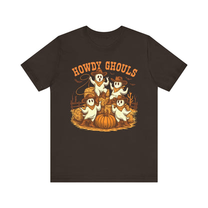 Howdy Ghouls Shirt – Cute Ghost Cowboy Halloween Tee, Western Rodeo Texas Fall Outfit