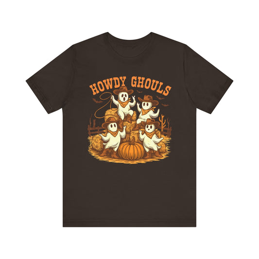 Howdy Ghouls Shirt – Cute Ghost Cowboy Halloween Tee, Western Rodeo Texas Fall Outfit