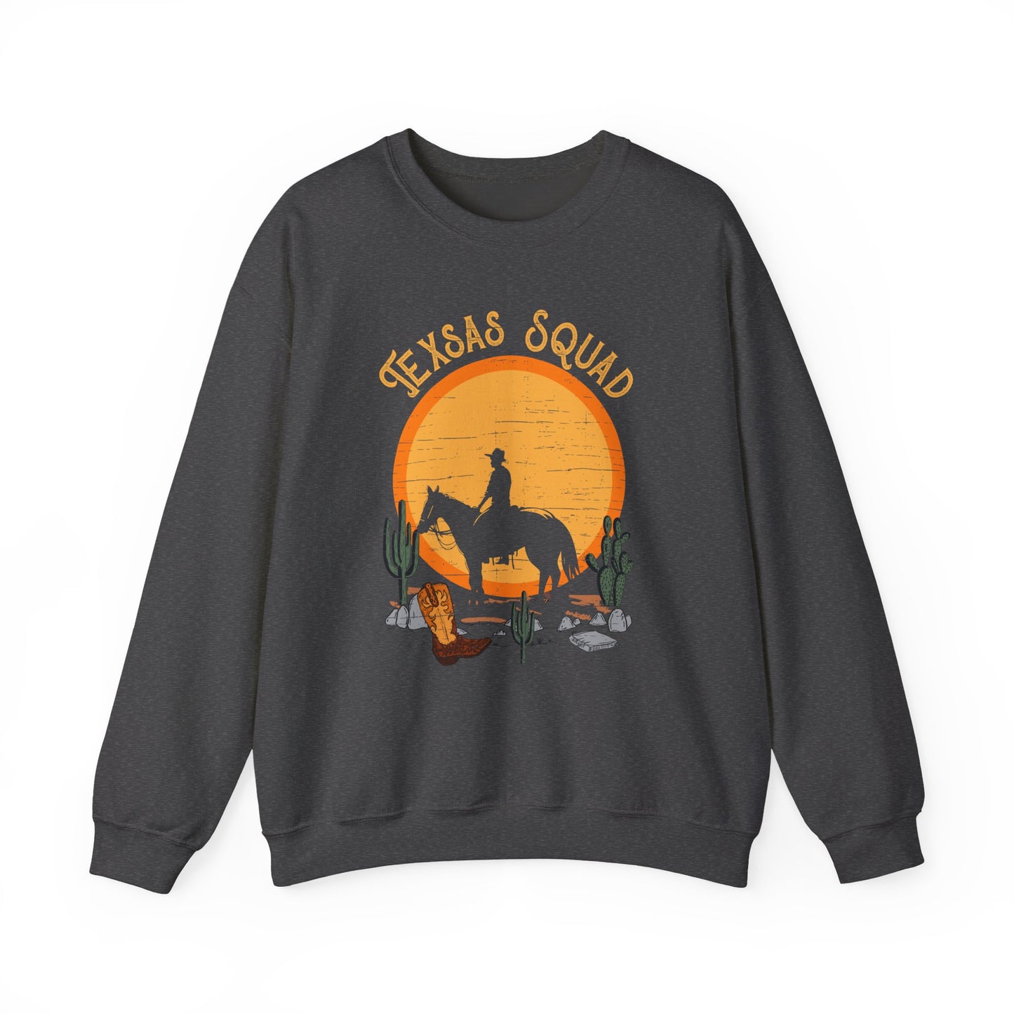 Texas Squad Cowboy Sweatshirt – Riding Horse Howdy Western Rodeo Pullover