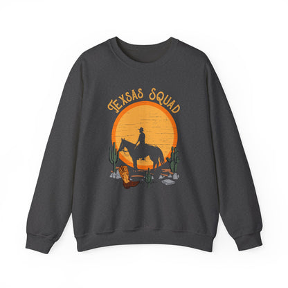 Texas Squad Cowboy Sweatshirt – Riding Horse Howdy Western Rodeo Pullover