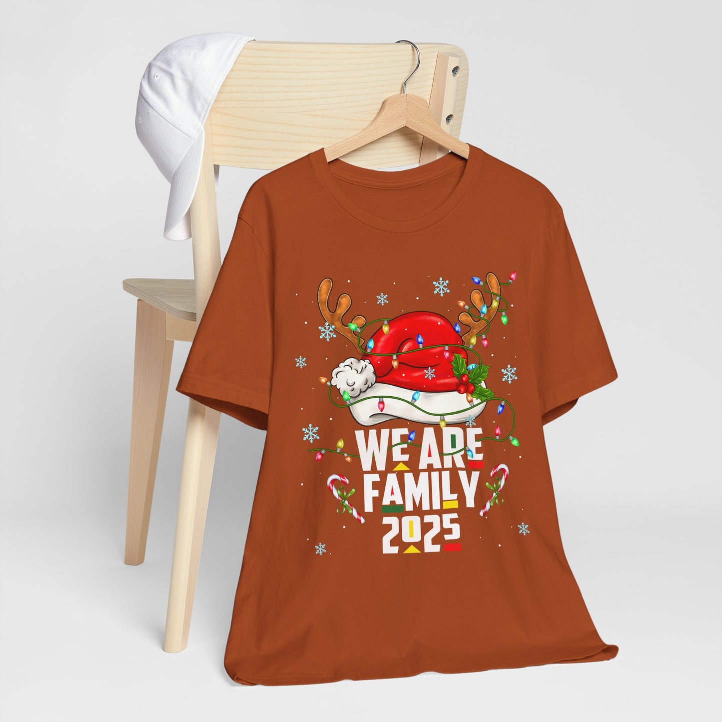 We Are Family 2025 Shirt – Afro Christmas Tree & Santa Matching Black Family Tee