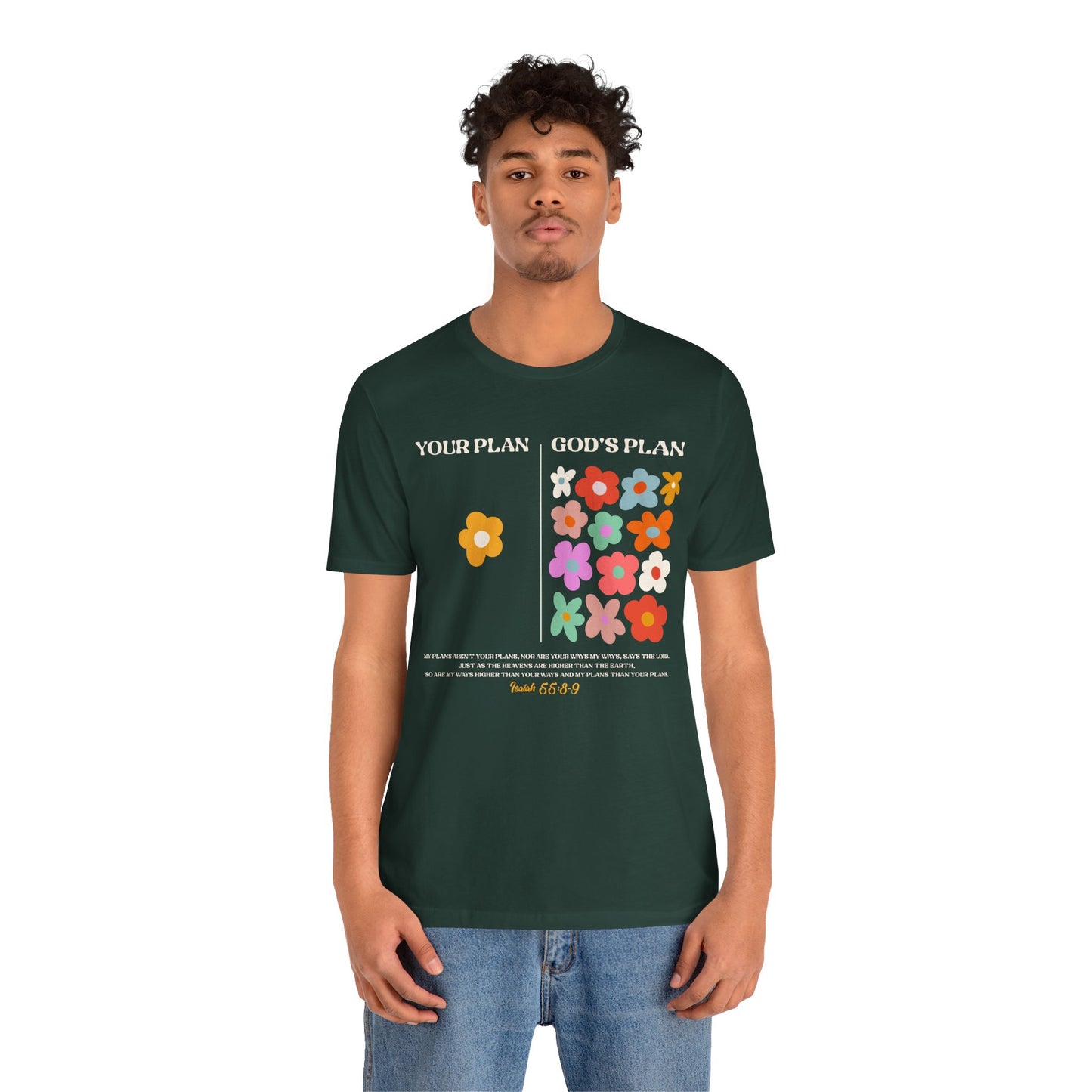 Your Plan God’s Plan Shirt – Isaiah 55:8-9 Bible Verse Christian Floral Tee