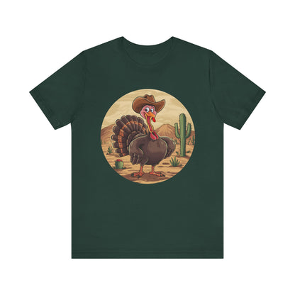 Western Thanksgiving Cowboy Turkey Shirt – Texas Desert Cowgirl Tee