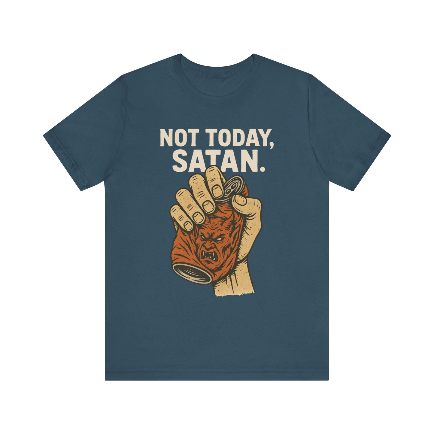 Not Today Satan Shirt – Funny Christian Faith Halloween Anti-Devil Tee