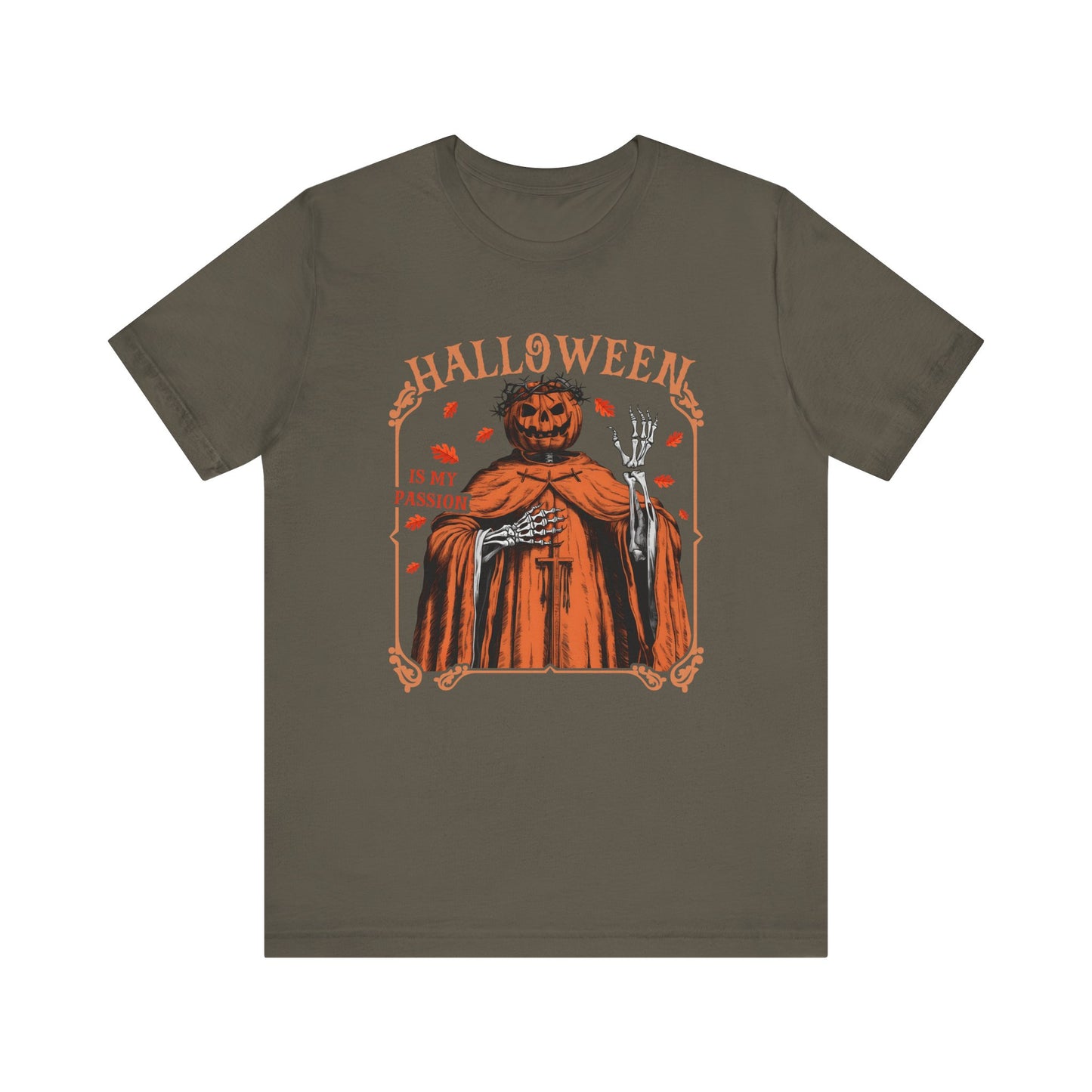 Halloween Is My Passion Jesus Cross Christian Jack O Lantern T-Shirt