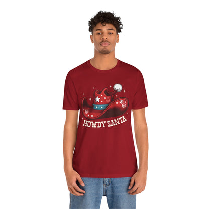 Howdy Santa Shirt – Funny Cowboy Claus Western Christmas Holiday Pajama Tee
