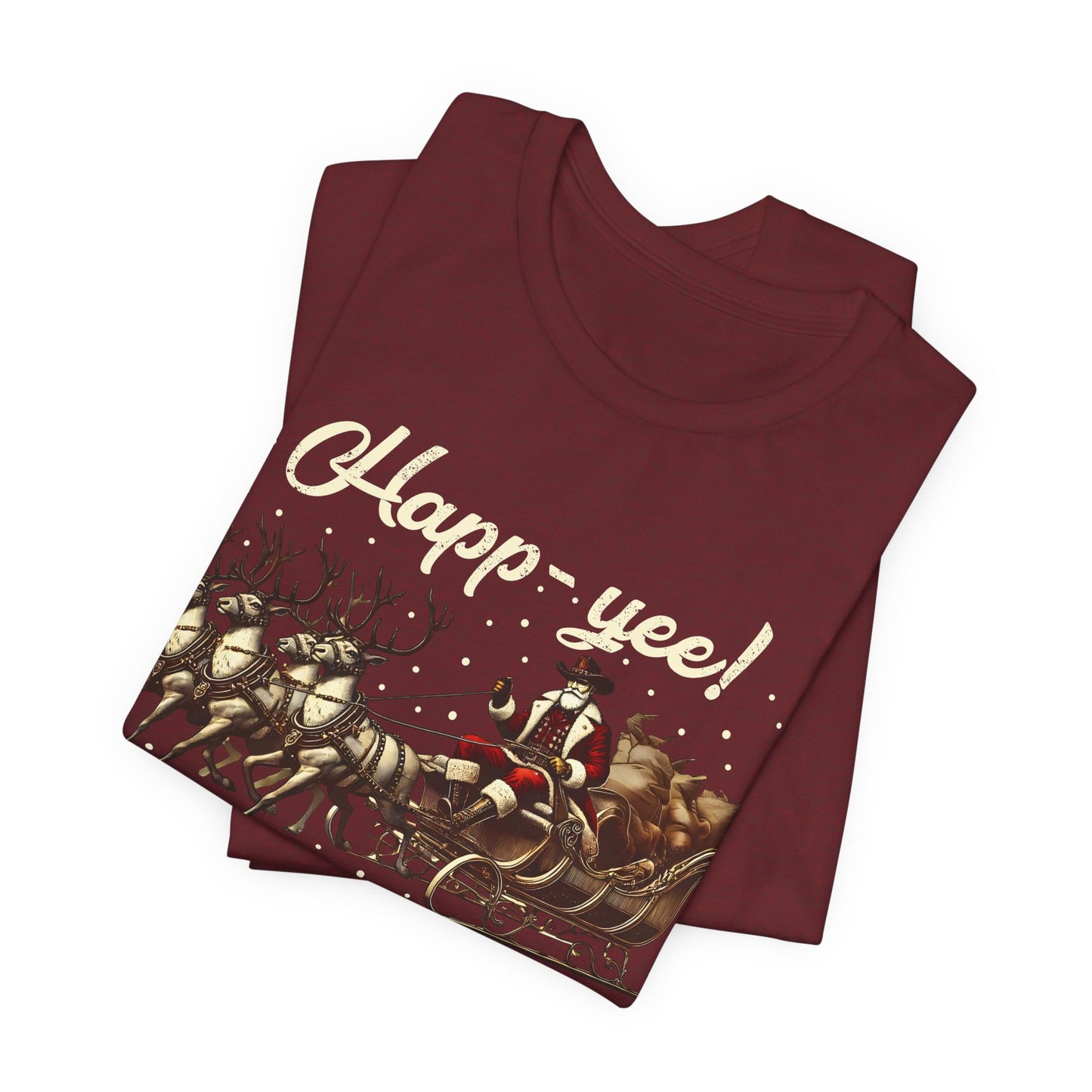Happy Yeehaw Holidays Shirt – Funny Western Howdy Santa Christmas Tee