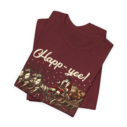 Happy Yeehaw Holidays Shirt – Funny Western Howdy Santa Christmas Tee