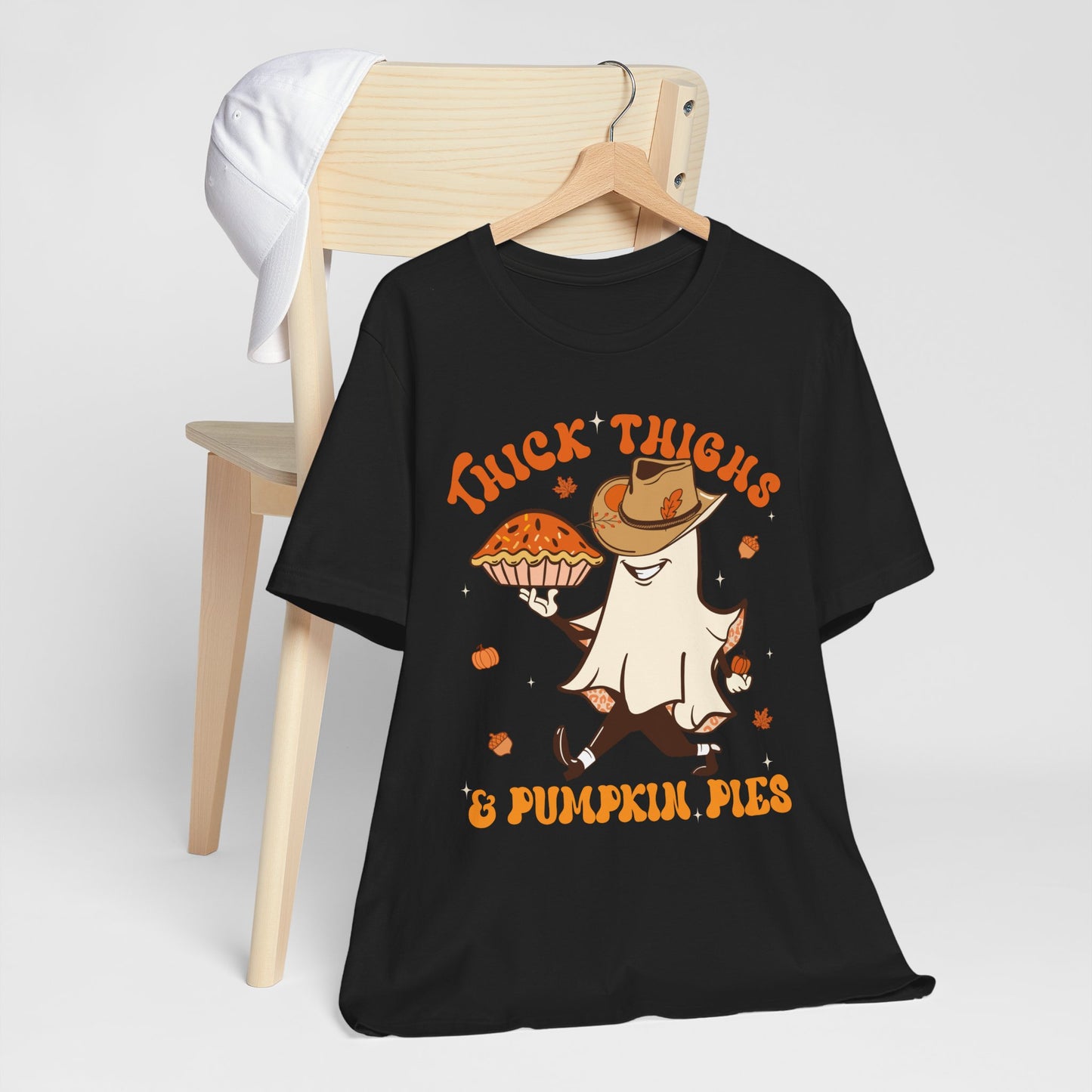 Thick Thighs Pumpkin Pies Shirt – Funny Howdy Ghost Western Halloween Tee