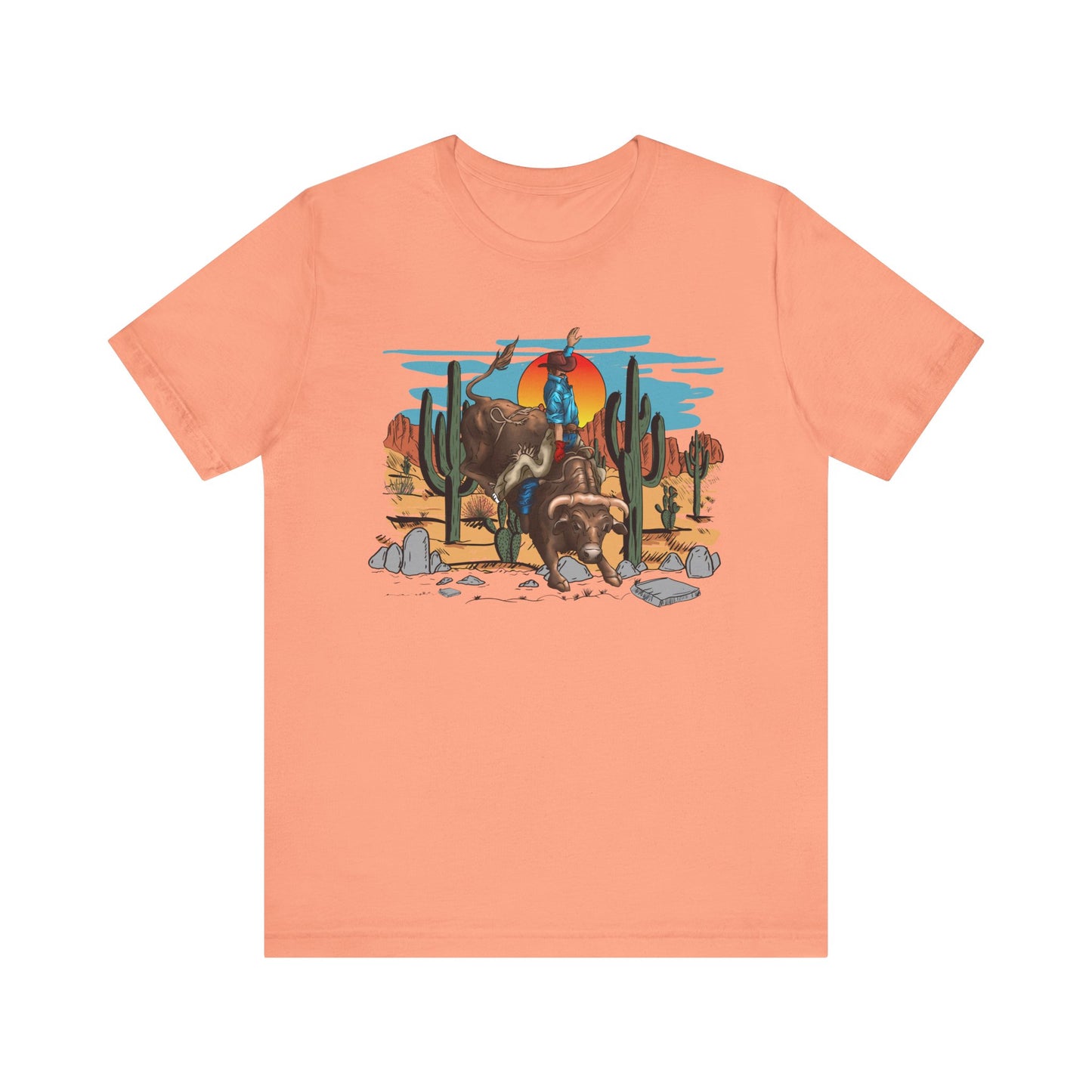 Cowboy Bull Rider Howdy Shirt – Western Country Rodeo Texas Retro Tee