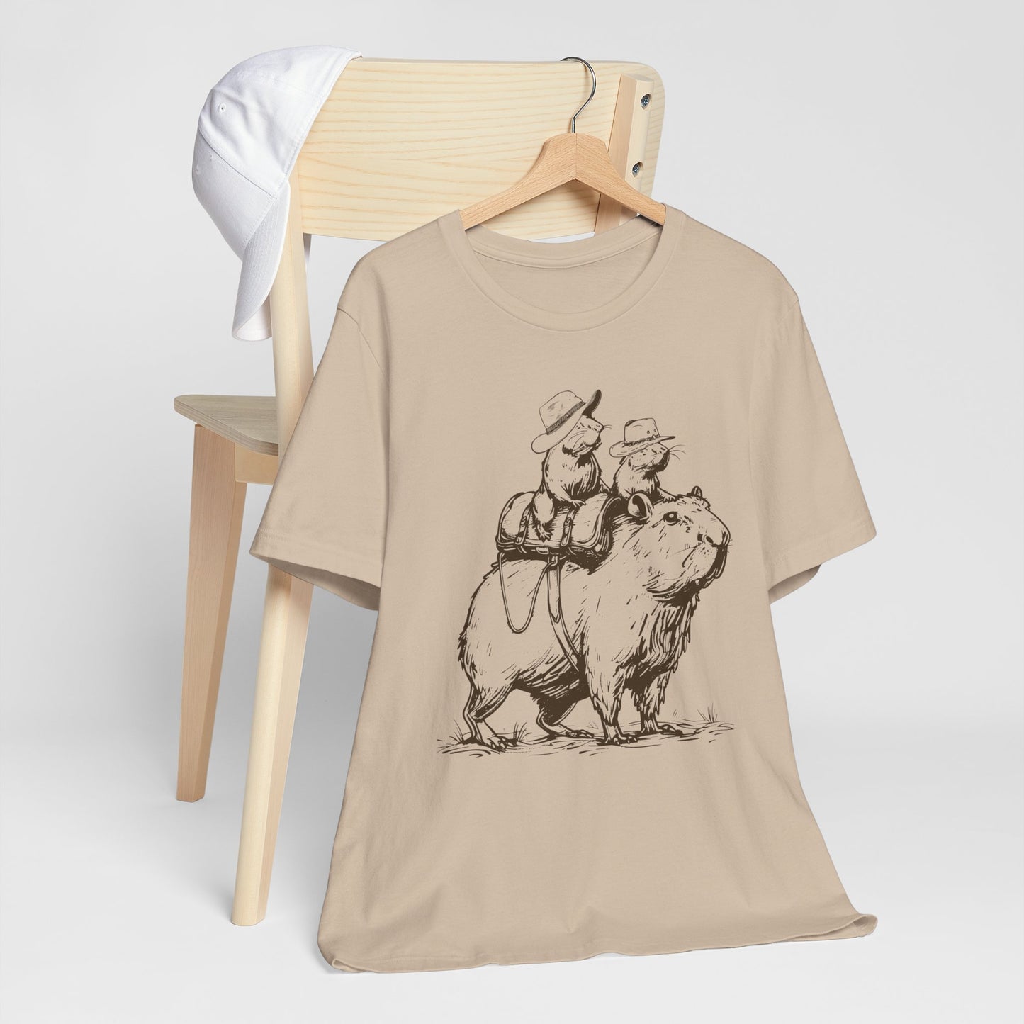 Vintage Rat Riding Capybara Shirt – Funny Western Cowboy Rodeo Tee