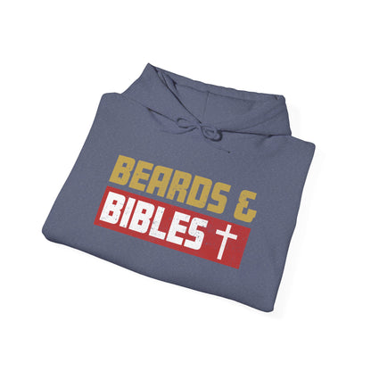 Beards and Bibles Dad Hoodie – Christian Retro Father’s Day Pullover