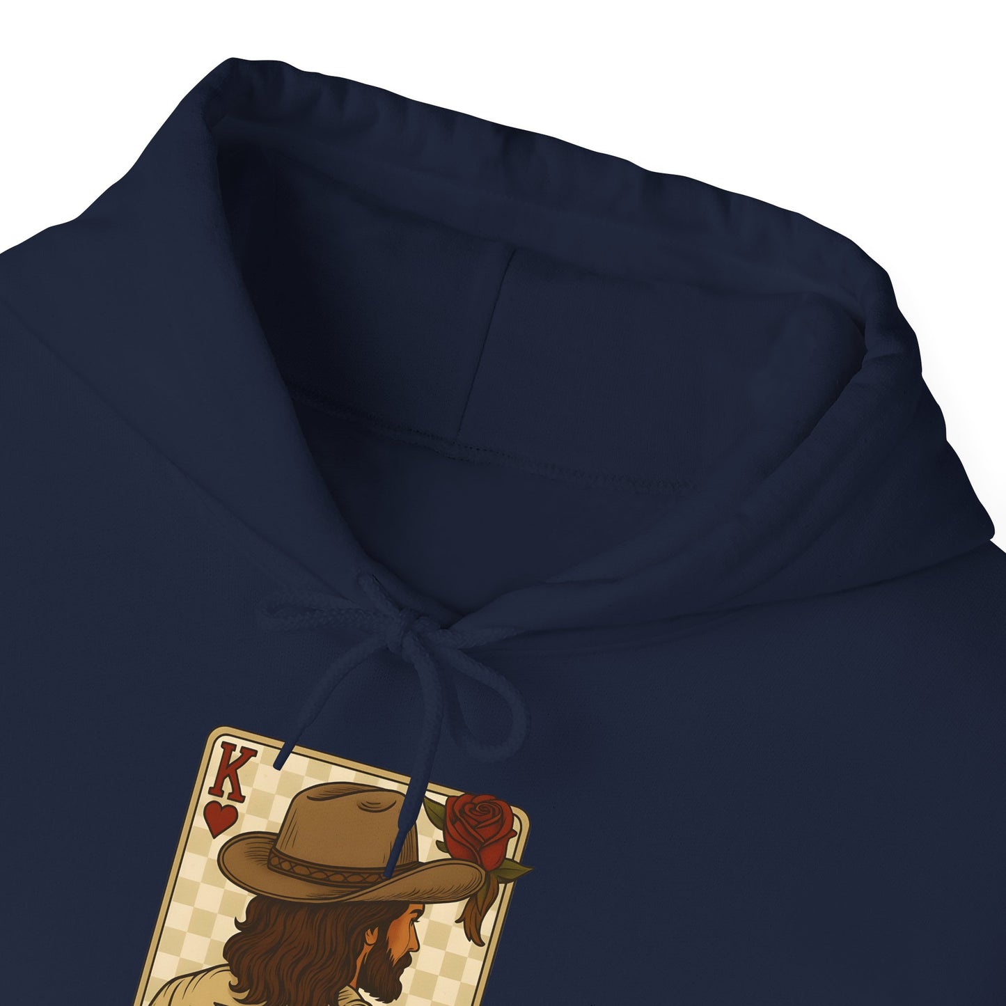 Jesus Is King Hoodie – Western Christian Playing Card Cowboy Retro Pullover