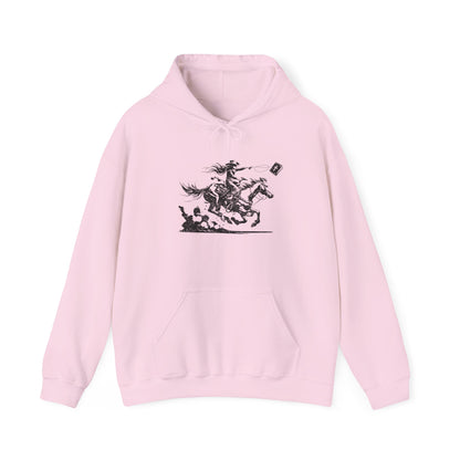 Cowgirl Riding Horse Hoodie – Christian Scripture Western Rodeo Texas Pullover