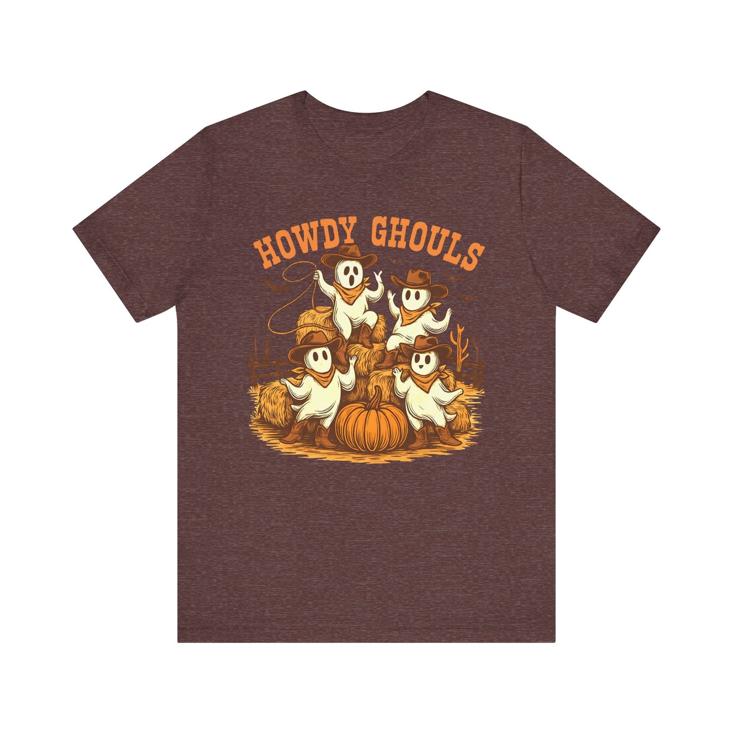 Howdy Ghouls Shirt – Cute Ghost Cowboy Halloween Tee, Western Rodeo Texas Fall Outfit
