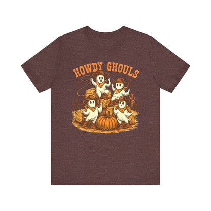 Howdy Ghouls Shirt – Cute Ghost Cowboy Halloween Tee, Western Rodeo Texas Fall Outfit