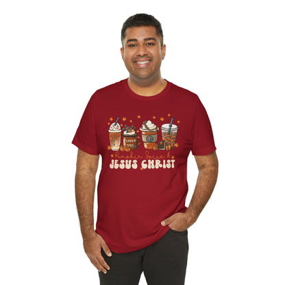 Coffee Pumpkin Spice & Jesus Christ Shirt – Christian Fall Latte Thanksgiving Tee