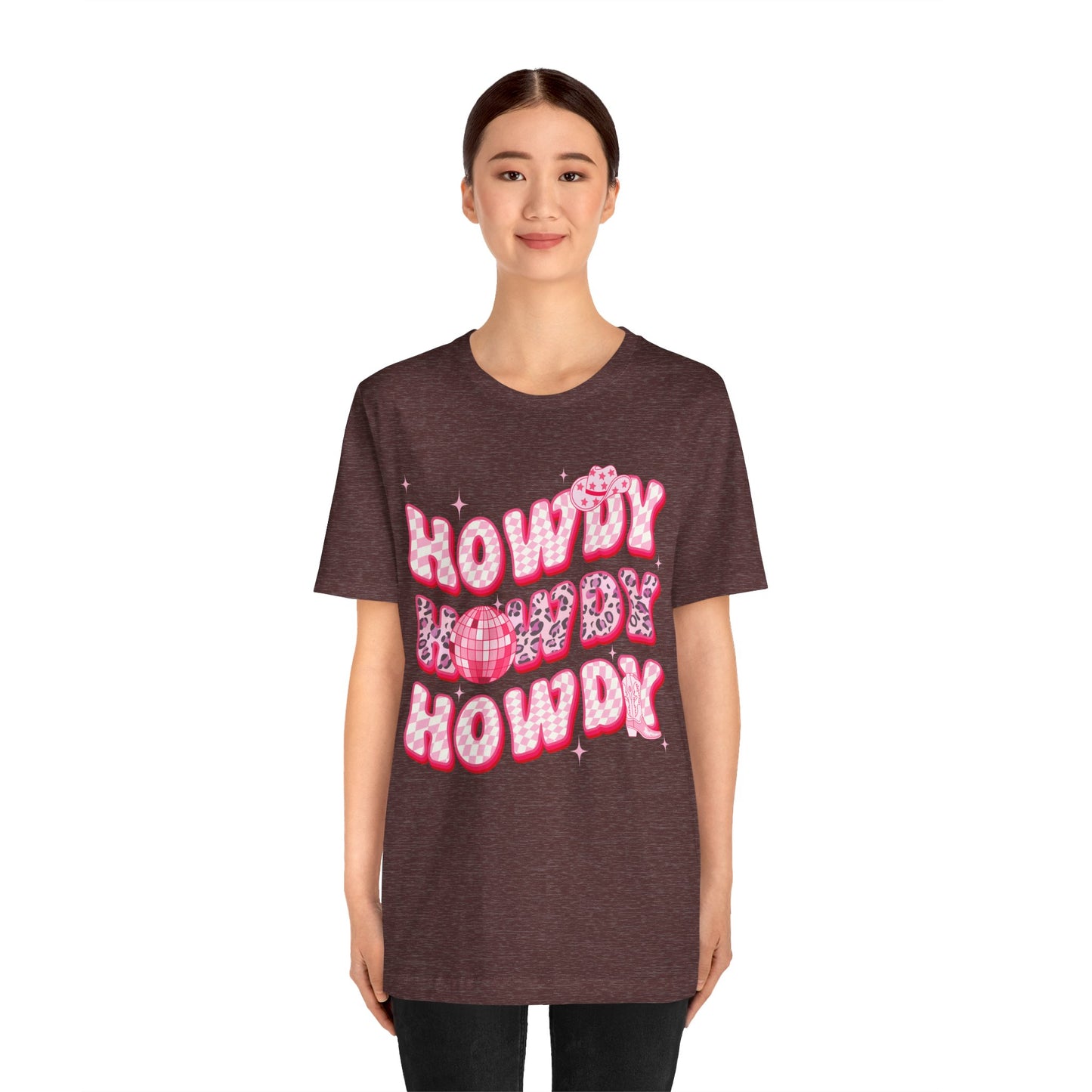 Howdy Pink Cowgirl Shirt – Leopard Disco Western Rodeo Country Girl Tee