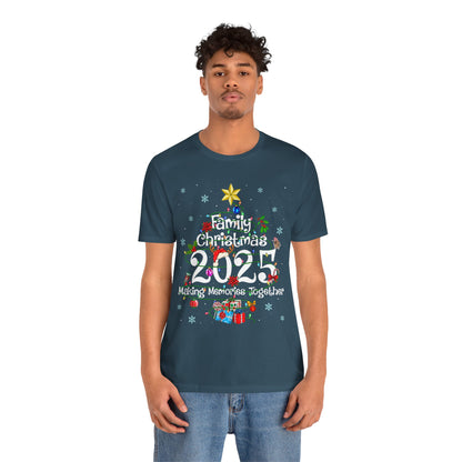 Family Christmas 2025 Tree Shirt – Festive Holiday Lights Matching Pajama Tee