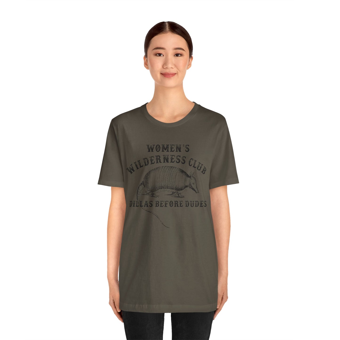 Women’s Wilderness Club Shirt – Dillas Before Dudes Western Armadillo Tee